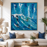 3D textured Art | Blue Surge