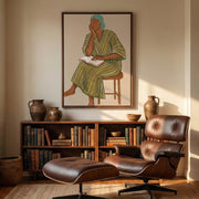 Surreal Art | Cozy-Green Striped Reader