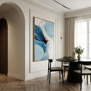 Contemporary Luxe Art | Azure Kintsugi