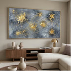 Contemporary Luxe Art | Golden Ember Bloom
