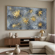 Contemporary Luxe Art | Golden Ember Bloom