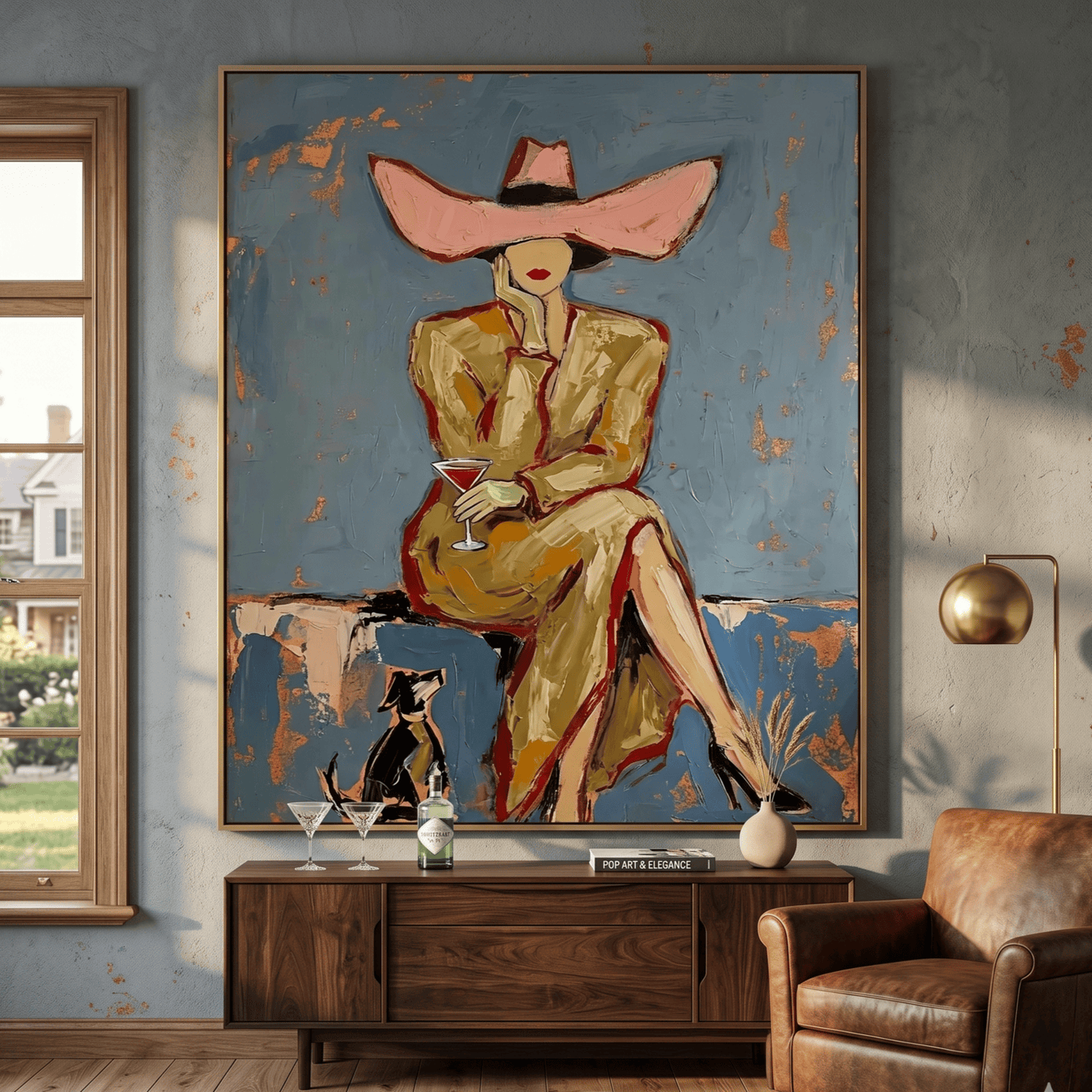 Vintage Americana Art | Western Lady’s Sip