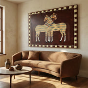Vintage Americana Art | Spotted Horses