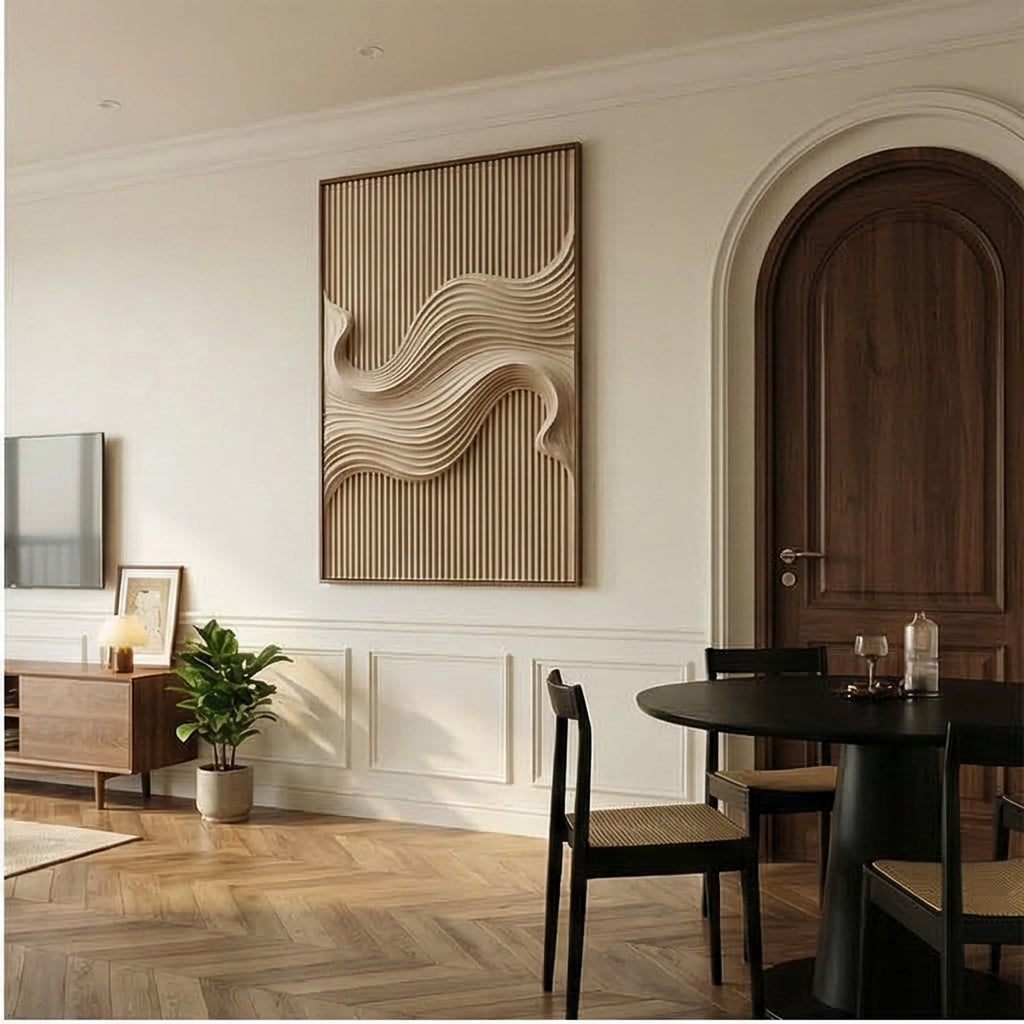 3D-Textured Art | Ivory Drift Line