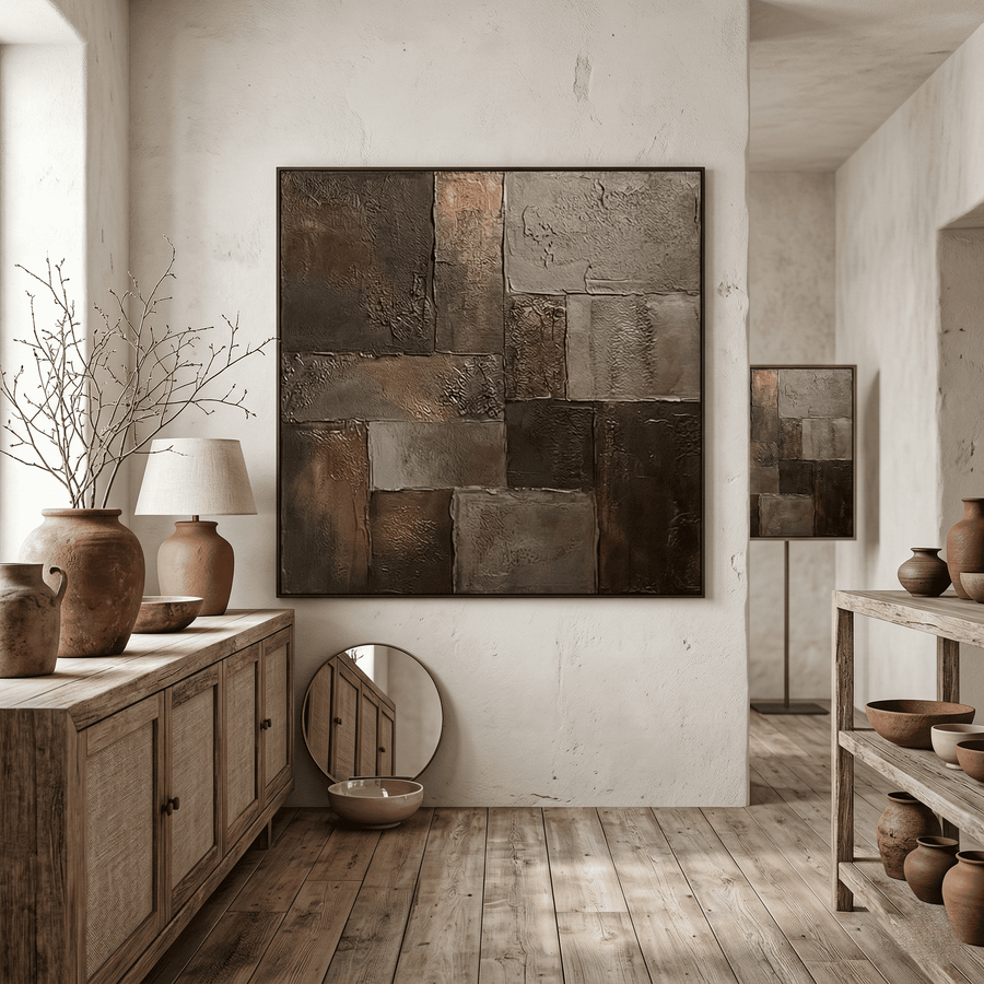 Wabi-Sabi Art | Burnished Earth Mosaic