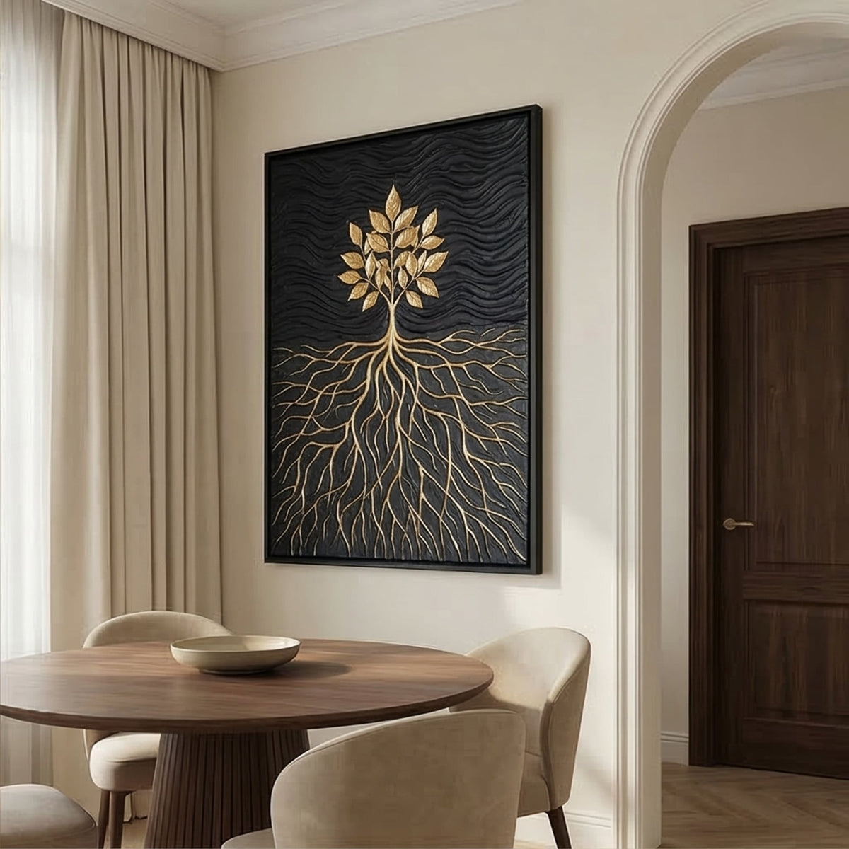 Contemporary Luxe Art | Golden Roots