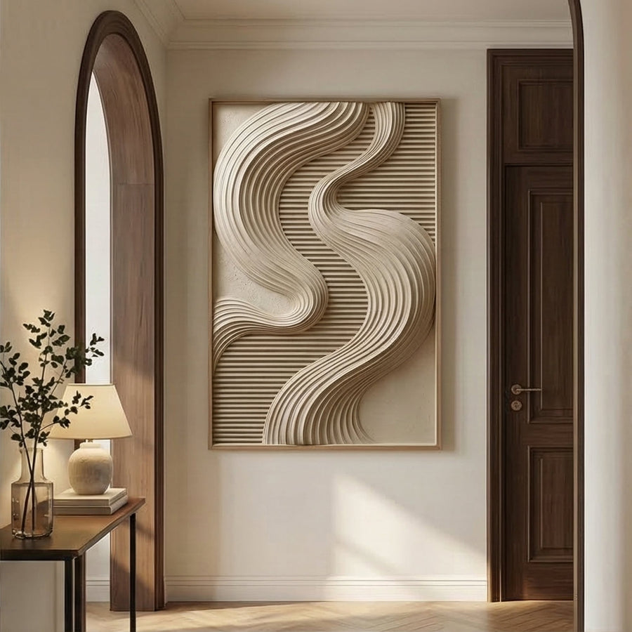 3D-Textured Art | Serene Ribbon Path