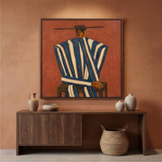 Vintage Americana Art | Striped Serenity