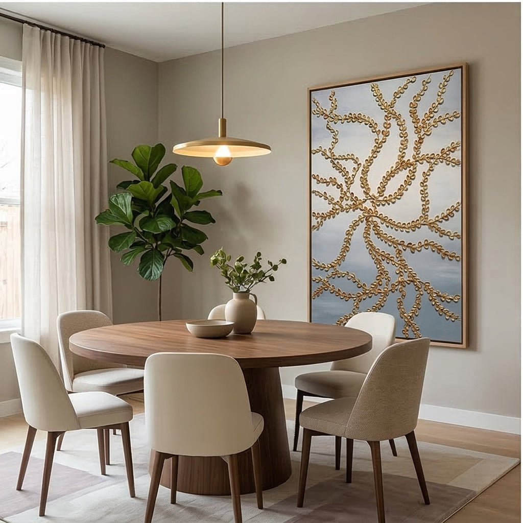 Contemporary Luxe Art | Gilded Vine Lace