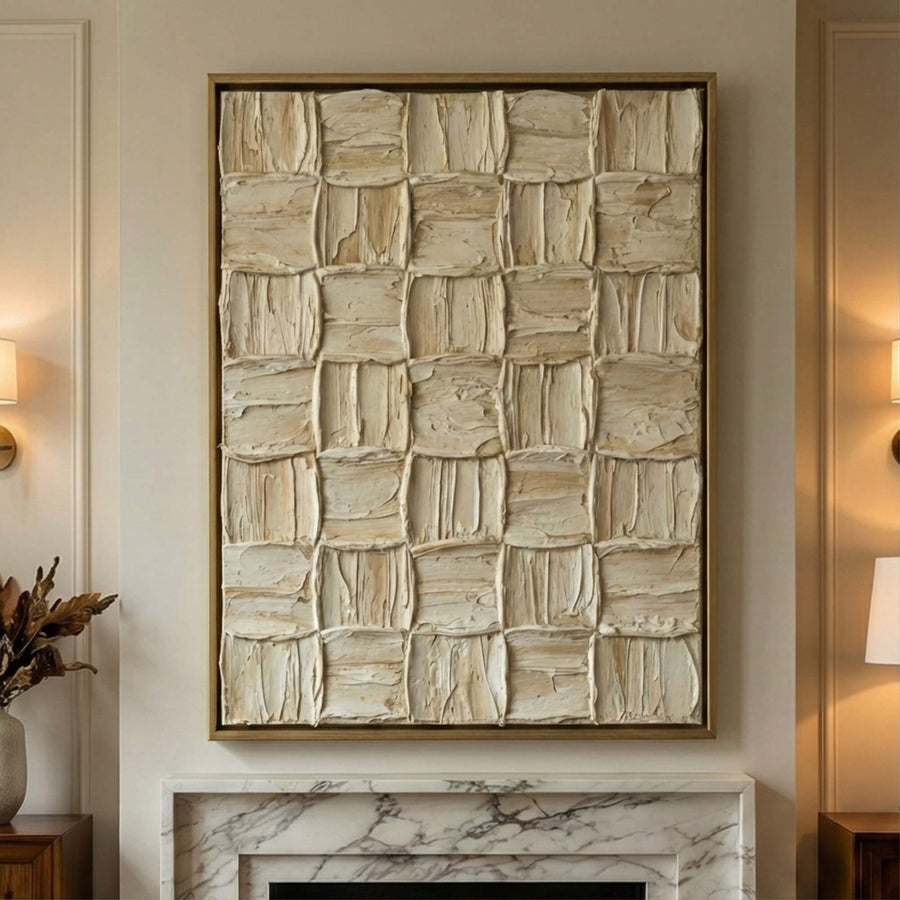 3D textured Art | Cream Rhythm
