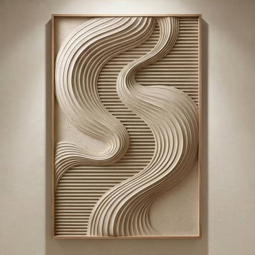 3D-Textured Art | Serene Ribbon Path