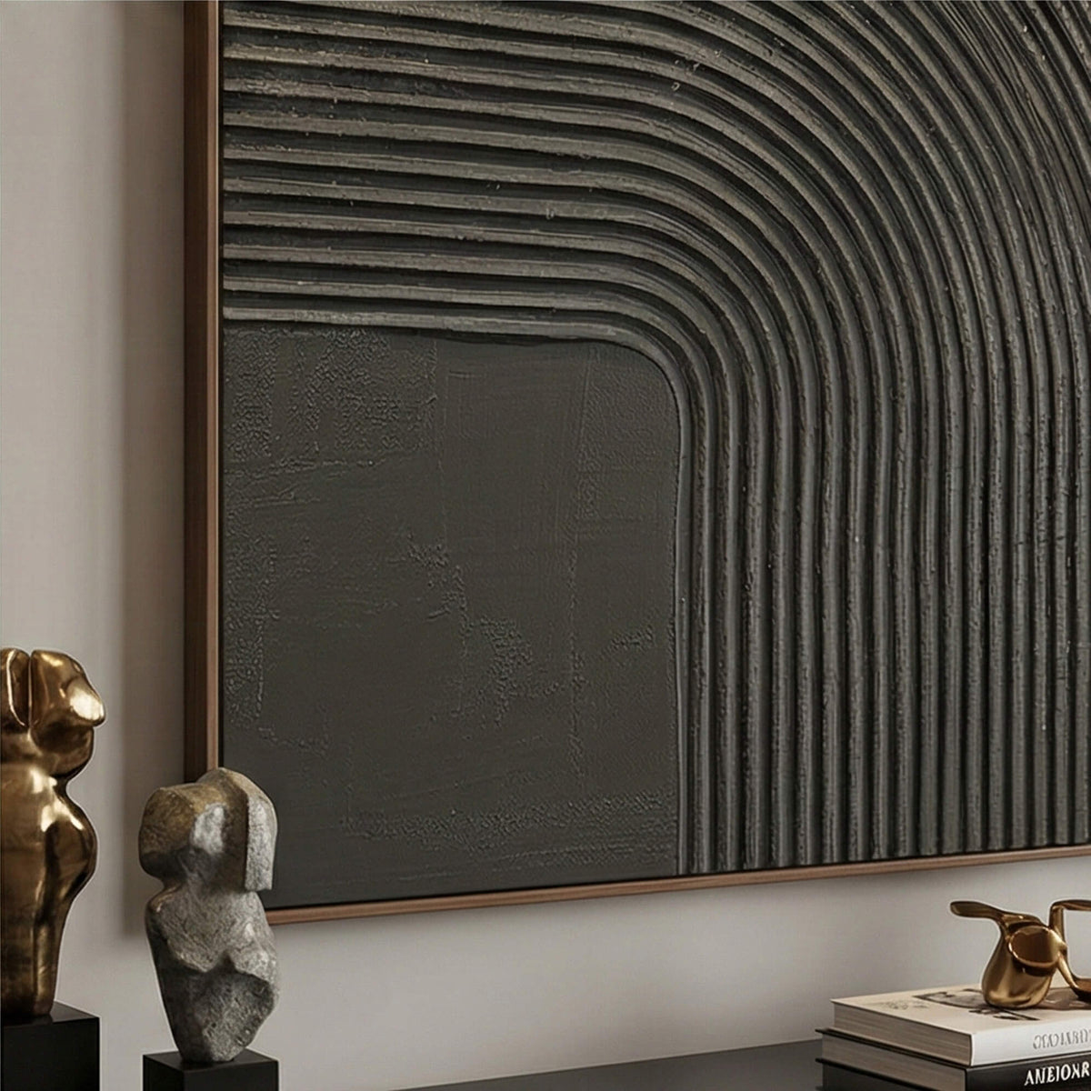 3D textured Art | Gray Arc Shadows