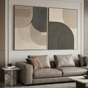 3D textured Art | Gray Geometry