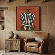 Vintage Americana Art | Striped Serenity