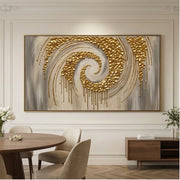 Contemporary Luxe Art | Golden Spiral Veil