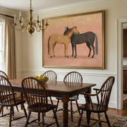 Vintage Americana Art | Tender Equine Embrace