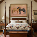 Vintage Americana Art | Tender Equine Embrace