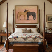 Vintage Americana Art | Tender Equine Embrace