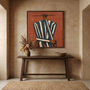 Vintage Americana Art | Striped Serenity