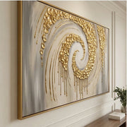 Contemporary Luxe Art | Golden Spiral Veil