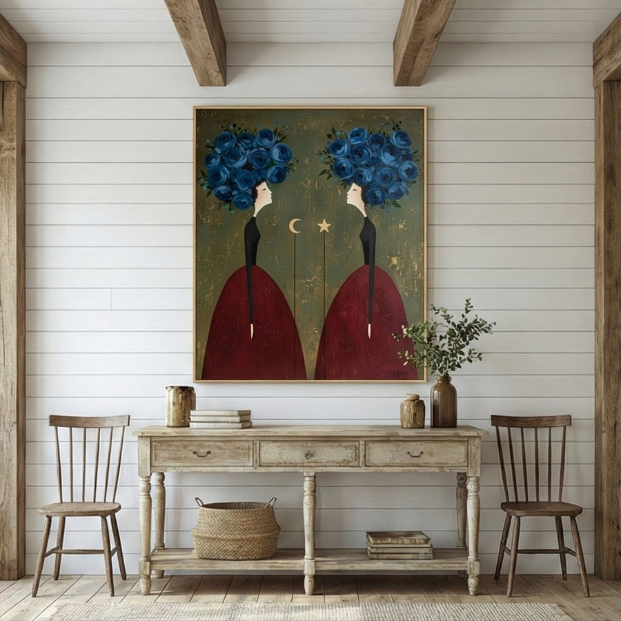 Surreal Art | Moonlit Sisters