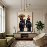 Vintage Americana Art | Golden Saddle Poise