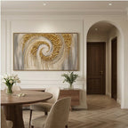 Contemporary Luxe Art | Golden Spiral Veil