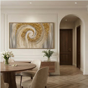 Contemporary Luxe Art | Golden Spiral Veil