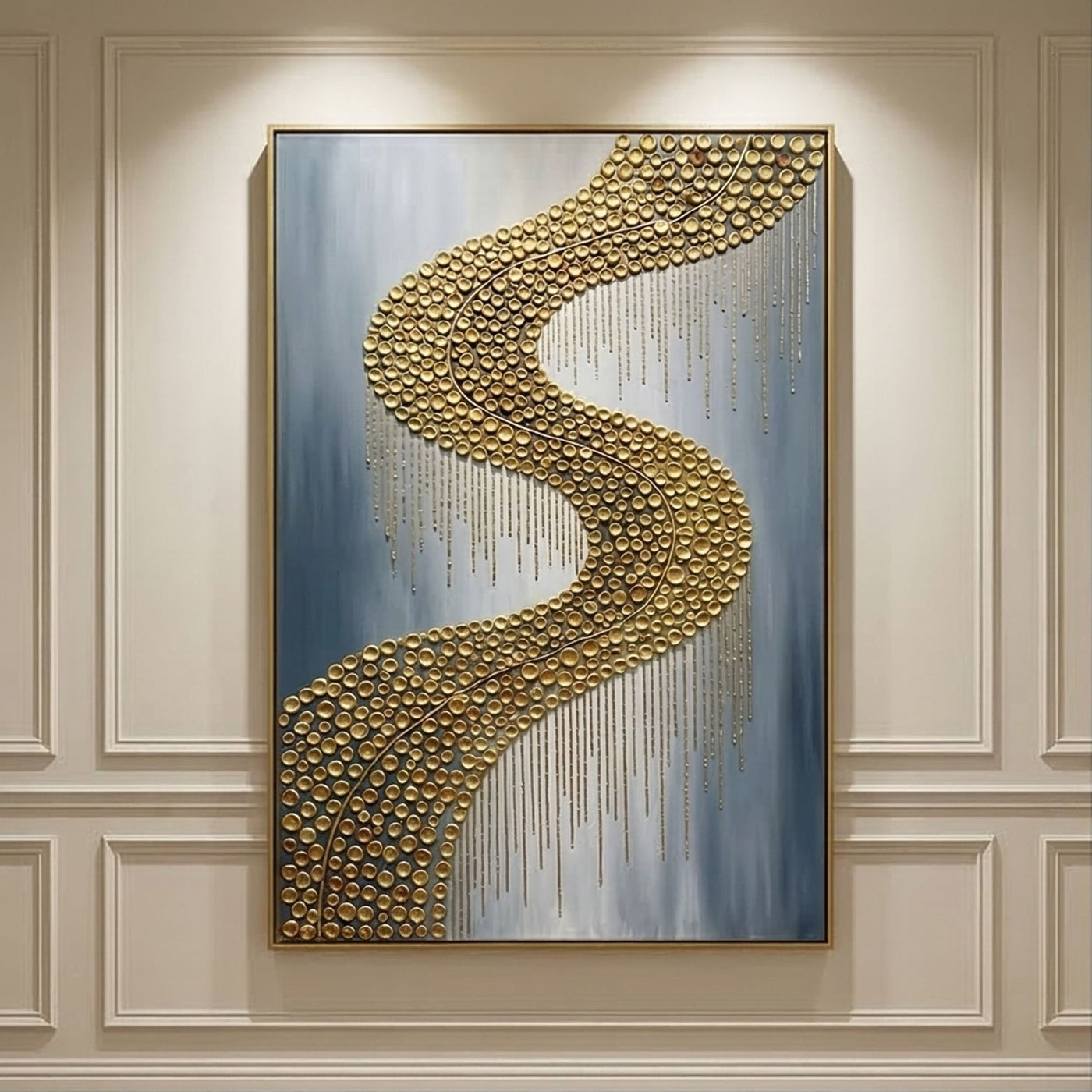 Contemporary Luxe Art | Gilded River Curve