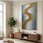 Contemporary Luxe Art | Gilded River Curve