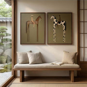 Vintage Americana Art | Long-Legged Duality