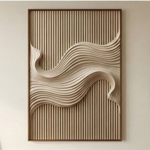 3D-Textured Art | Ivory Drift Line