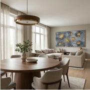 Contemporary Luxe Art | Golden Ember Bloom