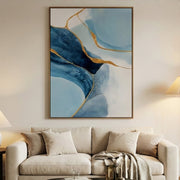 Contemporary Luxe Art | Azure Kintsugi