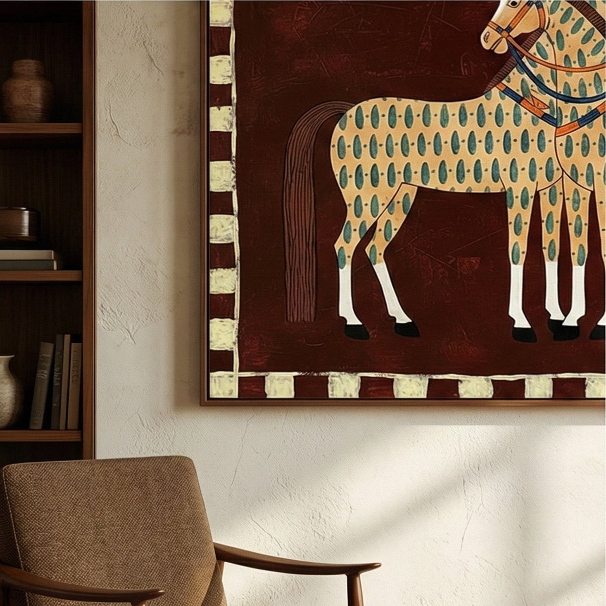 Vintage Americana Art | Spotted Horses