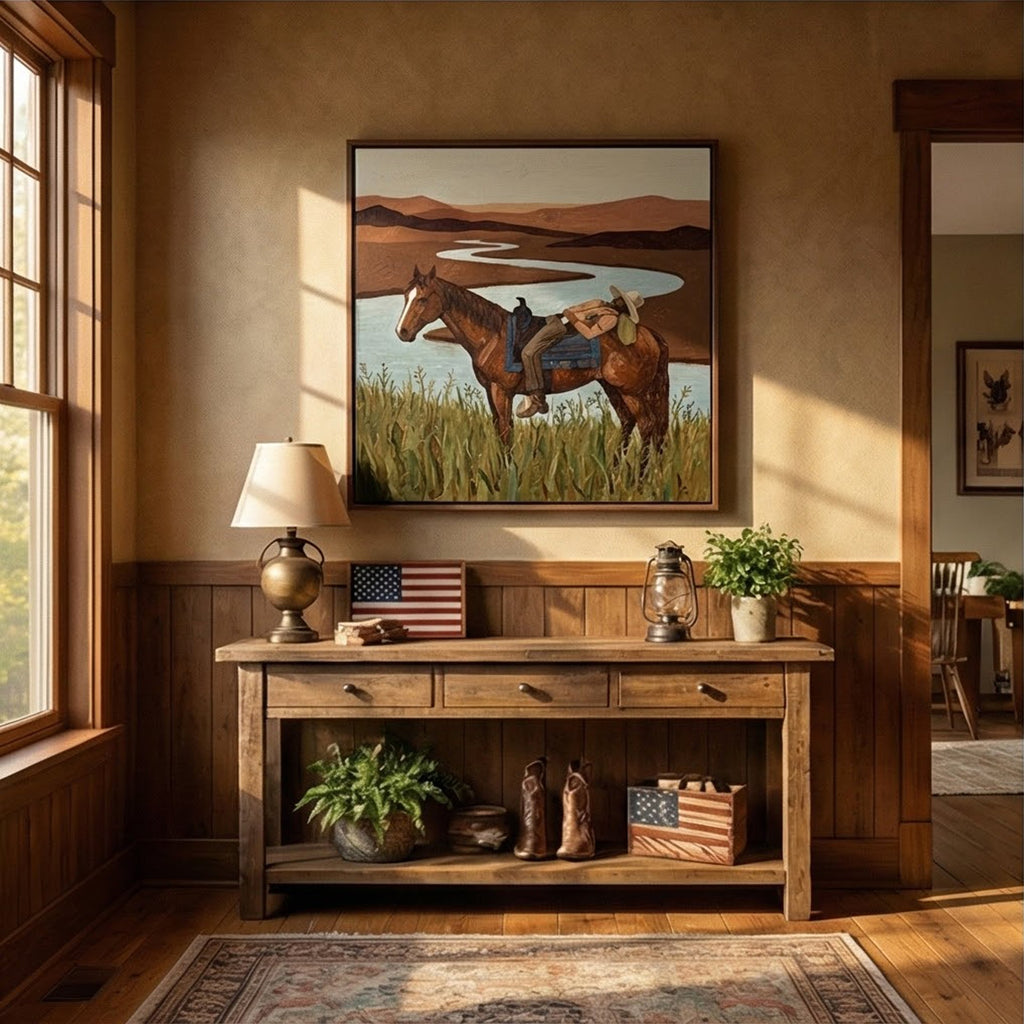 Vintage Americana Art | Riverbend Rest