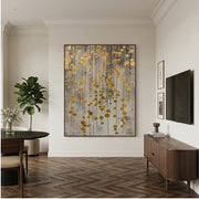 Contemporary Luxe Art | Gilded Rainfall