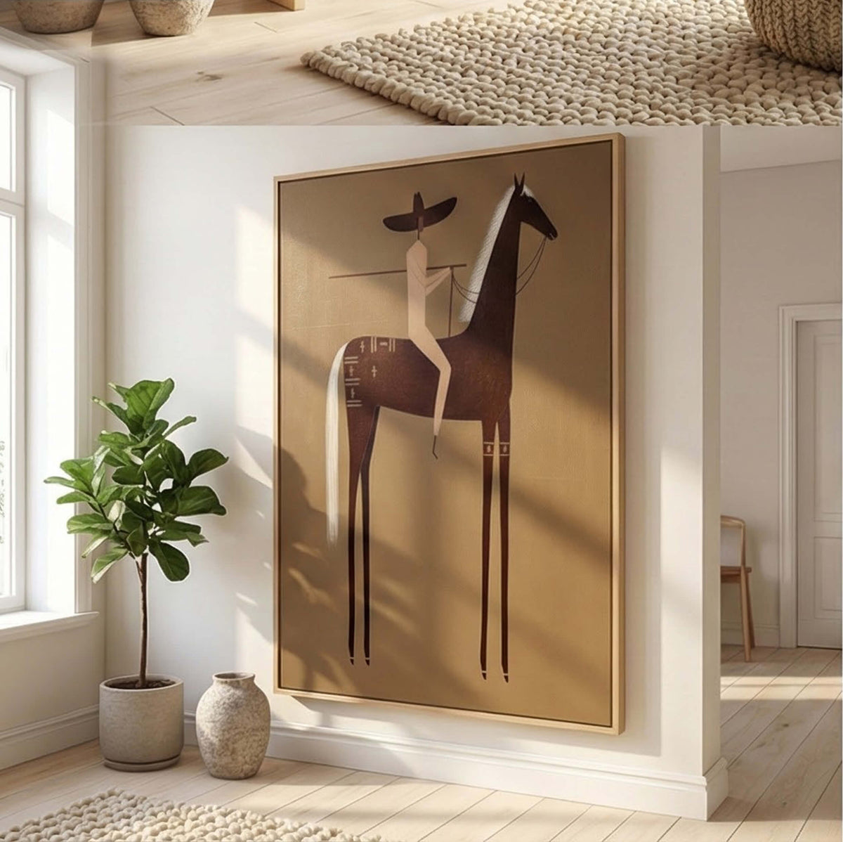 Vintage Americana Art | Geometric Whisper