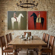 Vintage Americana Art | Twin Riders