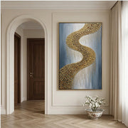 Contemporary Luxe Art | Gilded River Curve