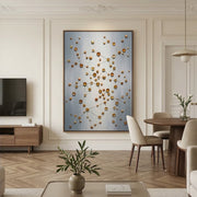 Contemporary Luxe Art | Golden Orbit Lattice