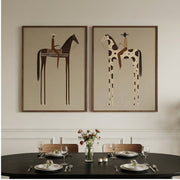 Vintage Americana Art | Tall Prairie Duet