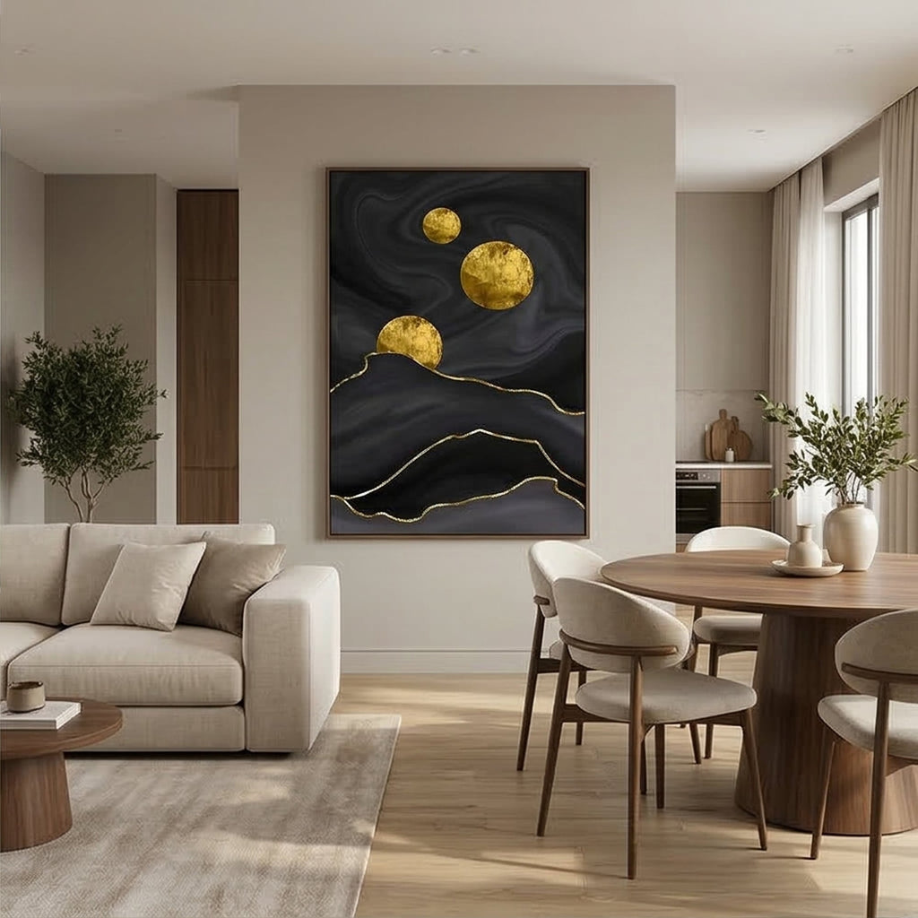 Contemporary Luxe Art | Golden Moon Passage