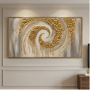Contemporary Luxe Art | Golden Spiral Veil
