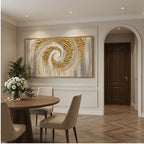 Contemporary Luxe Art | Golden Spiral Veil