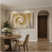 Contemporary Luxe Art | Golden Spiral Veil