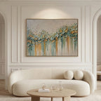 3D-Textured Art | Petal Cascade Glow - B