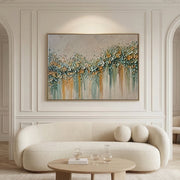 3D-Textured Art | Petal Cascade Glow - B