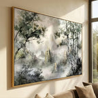 Impressionist Art | Misty Mountain Serenity