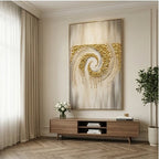 Contemporary Luxe Art | Golden Whisper Spiral